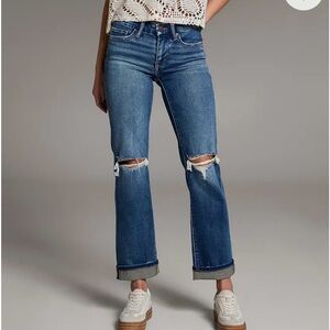 BKE Payton Cropped Straight Stretch Cuffed Jean